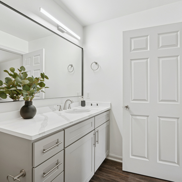 The Estates - Bathroom Vanity With Drawer Storage And Mirror